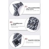 image:imageHISDERN Stripe Tie Mens Ties with Pocket Square Set Classic 34 Silk Formal Necktie Handkerchief for Business WeddingA08grey  Silver