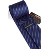 image:imageHISDERN Stripe Tie Mens Ties with Pocket Square Set Classic 34 Silk Formal Necktie Handkerchief for Business WeddingB02navy  Gold