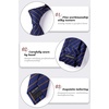 image:imageHISDERN Stripe Tie Mens Ties with Pocket Square Set Classic 34 Silk Formal Necktie Handkerchief for Business WeddingB02navy  Gold