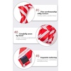 image:imageHISDERN Stripe Tie Mens Ties with Pocket Square Set Classic 34 Silk Formal Necktie Handkerchief for Business WeddingD02red White