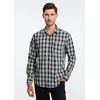 image:imageHISDERN Mens Long Sleeve Dress ShirtsPlaid Striped Button Down ShirtBig ampTall Men Gingham Camisa for Casual Business FormalBlack Checked
