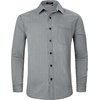 image:imageHISDERN Mens Long Sleeve Dress ShirtsPlaid Striped Button Down ShirtBig ampTall Men Gingham Camisa for Casual Business FormalBlack Plaid
