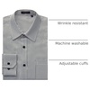 image:imageHISDERN Mens Long Sleeve Dress ShirtsPlaid Striped Button Down ShirtBig ampTall Men Gingham Camisa for Casual Business FormalBlack Striped