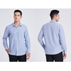 image:imageHISDERN Mens Long Sleeve Dress ShirtsPlaid Striped Button Down ShirtBig ampTall Men Gingham Camisa for Casual Business FormalBlue Gingham
