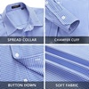 image:imageHISDERN Mens Long Sleeve Dress ShirtsPlaid Striped Button Down ShirtBig ampTall Men Gingham Camisa for Casual Business FormalBlue Plaid