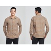 image:imageHISDERN Mens Long Sleeve Dress ShirtsPlaid Striped Button Down ShirtBig ampTall Men Gingham Camisa for Casual Business FormalBrown Plaid