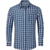 image:imageHISDERN Mens Long Sleeve Dress ShirtsPlaid Striped Button Down ShirtBig ampTall Men Gingham Camisa for Casual Business FormalDrak Blue Plaid