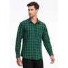 image:imageHISDERN Mens Long Sleeve Dress ShirtsPlaid Striped Button Down ShirtBig ampTall Men Gingham Camisa for Casual Business FormalHunter Green Plaid