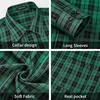 image:imageHISDERN Mens Long Sleeve Dress ShirtsPlaid Striped Button Down ShirtBig ampTall Men Gingham Camisa for Casual Business FormalHunter Green Plaid