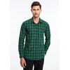 image:imageHISDERN Mens Long Sleeve Dress ShirtsPlaid Striped Button Down ShirtBig ampTall Men Gingham Camisa for Casual Business FormalHunter Green Plaid