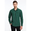 image:imageHISDERN Mens Long Sleeve Dress ShirtsPlaid Striped Button Down ShirtBig ampTall Men Gingham Camisa for Casual Business FormalHunter Green Plaid
