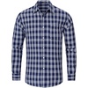 image:imageHISDERN Mens Long Sleeve Dress ShirtsPlaid Striped Button Down ShirtBig ampTall Men Gingham Camisa for Casual Business FormalNavy Blue Plaid