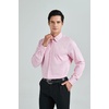 image:imageHISDERN Mens Long Sleeve Dress ShirtsPlaid Striped Button Down ShirtBig ampTall Men Gingham Camisa for Casual Business FormalPink Striped