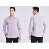 image:imageHISDERN Mens Long Sleeve Dress ShirtsPlaid Striped Button Down ShirtBig ampTall Men Gingham Camisa for Casual Business FormalPurple Striped