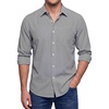 image:imageHISDERN Mens Long Sleeve Dress ShirtsPlaid Striped Button Down ShirtBig ampTall Men Gingham Camisa for Casual Business FormalBlack Striped