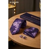 image:imageHISDERN Ties for Men Paisley Tie and Pocket Square Cufflinks Set Formal Classic Floral Necktie Handkerchief Wedding PartyFpurple Floral 2