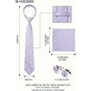 image:imageHISDERN Ties for Men Paisley Tie and Pocket Square Cufflinks Set Formal Classic Floral Necktie Handkerchief Wedding PartyFpurple Floral