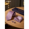 image:imageHISDERN Ties for Men Paisley Tie and Pocket Square Cufflinks Set Formal Classic Floral Necktie Handkerchief Wedding PartyGpurple