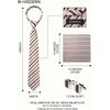 image:imageHISDERN Ties for Men Paisley Tie and Pocket Square Cufflinks Set Formal Classic Floral Necktie Handkerchief Wedding PartySbrown Striped