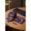image:imageHISDERN Ties for Men Paisley Tie and Pocket Square Cufflinks Set Formal Classic Floral Necktie Handkerchief Wedding PartySburgundyNavy Striped