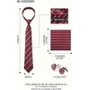 image:imageHISDERN Ties for Men Paisley Tie and Pocket Square Cufflinks Set Formal Classic Floral Necktie Handkerchief Wedding PartySred Striped