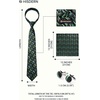 image:imageHISDERN Ties for Men Paisley Tie and Pocket Square Cufflinks Set Formal Classic Floral Necktie Handkerchief Wedding PartyWblackGreen