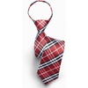 image:imageHISDERN Women PreTied Zipper Neck Ties Adjustable Solid Plaid Neckties Elegant Formal Girls Mens Tie for Business UniformsPlaid  Marron  Black