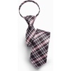 image:imageHISDERN Women PreTied Zipper Neck Ties Adjustable Solid Plaid Neckties Elegant Formal Girls Mens Tie for Business UniformsPlaid  Pink  Black