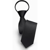image:imageHISDERN Women PreTied Zipper Neck Ties Adjustable Solid Plaid Neckties Elegant Formal Girls Mens Tie for Business UniformsSolid  Black