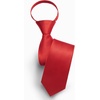 image:imageHISDERN Women PreTied Zipper Neck Ties Adjustable Solid Plaid Neckties Elegant Formal Girls Mens Tie for Business UniformsSolid  Red