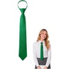 image:imageHISDERN Women PreTied Zipper Neck Ties Adjustable Solid Plaid Neckties Elegant Formal Girls Mens Tie for Business UniformsSolid  Dark Green