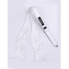 image:imageHISDERN Bow Ties for Men White Floral Bowtie Self Tie amp Suspenders and Bow Tie Pocket Square Set Classic Formal Tuxedo Wedding Bowties