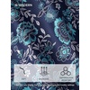 image:imageHISDERN Mens Ties Floral Paisley Necktie Set with Pocket Square Cufflinks Lapel Pin for Wedding Formal Business 4PCSBnavy Blue  Turquoise