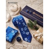 image:imageHISDERN Mens Ties Floral Paisley Necktie Set with Pocket Square Cufflinks Lapel Pin for Wedding Formal Business 4PCSBroyal Blue