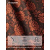 image:imageHISDERN Mens Ties Floral Paisley Necktie Set with Pocket Square Cufflinks Lapel Pin for Wedding Formal Business 4PCSOorange Brown