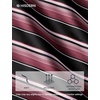 image:imageHISDERN Mens Ties Floral Paisley Necktie Set with Pocket Square Cufflinks Lapel Pin for Wedding Formal Business 4PCSRwine Red  Black