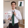 image:imageHISDERN PreTied Mens Tie Zipper Ties for Men Solid Striped Polka Dot Necktie for Formal Business Wedding 205x315 InchPolka Dot  Dark Green  Yellow