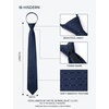 image:imageHISDERN PreTied Mens Tie Zipper Ties for Men Solid Striped Polka Dot Necktie for Formal Business Wedding 205x315 InchStripe  Purple  Black