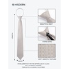 image:imageHISDERN PreTied Mens Tie Zipper Ties for Men Solid Striped Polka Dot Necktie for Formal Business Wedding 205x315 InchStripe  White Black