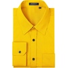 image:imageHISDERN Yellow Dress Shirt for Men Long Sleeve with Matching Tie and Handkerchief Set Classic