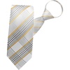 image:imageHISDERN PreTied Mens Tie Zipper Ties for Men Solid Striped Polka Dot Necktie for Formal Business Wedding 205x315 InchStripe  White  Silver