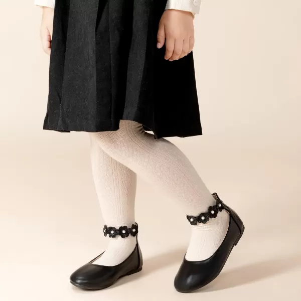 Trary Girls Dress Shoes with Ankle Strap Mary Jane Shoes Girl Ballet Flats Toddler Little Kid Big Kid Flower Girl Shoes for Wedding Party School Ballerina Flat Shoes