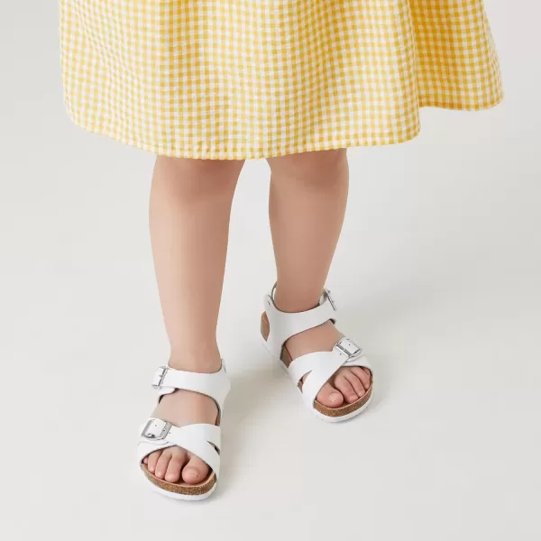 Trary Girls Sandals Adjustable Buckle Causal Sandals for Girls Open Toes Summer Shoes Cork Footbed Sandals for Little Big Kids