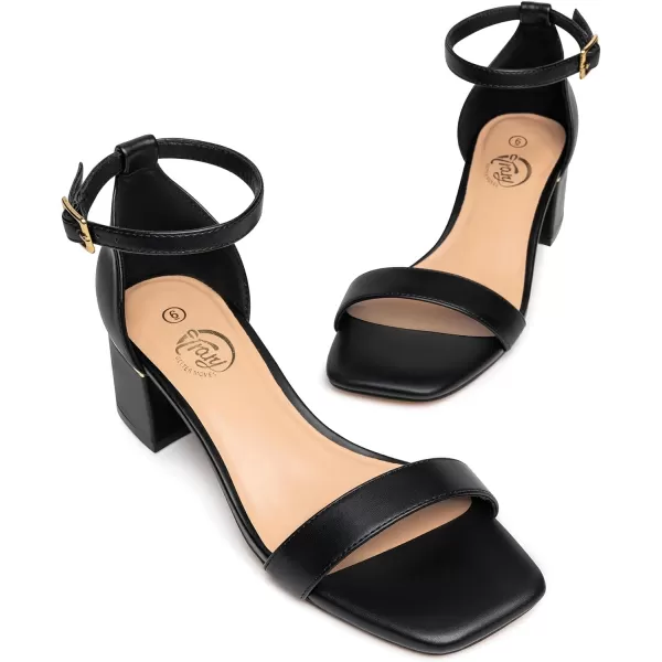 Trary Heels for Women, Square Toe Black Heels, Ankle Strap White Heels, Wide Width Chunky Heels for Women, Low Heel Dress Shoes for Women, Block Heels, Graduation Heels, Prom Heels, Strappy Heels