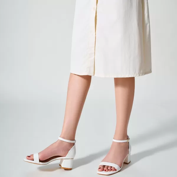 Trary Heels for Women, Square Toe Black Heels, Ankle Strap White Heels, Wide Width Chunky Heels for Women, Low Heel Dress Shoes for Women, Block Heels, Graduation Heels, Prom Heels, Strappy Heels