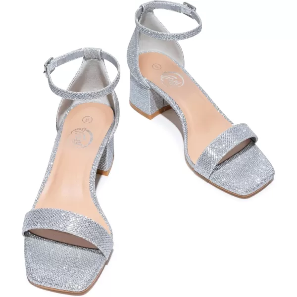 Trary Heels for Women, Square Toe Black Heels, Ankle Strap White Heels, Wide Width Chunky Heels for Women, Low Heel Dress Shoes for Women, Block Heels, Graduation Heels, Prom Heels, Strappy Heels
