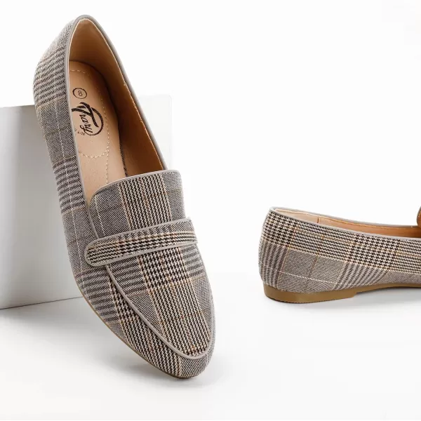 Trary Loafers for Women Penny Pointed Toe Flats Office Walking Driving Wedding Dress Classic Comfortable Soft for Ladies