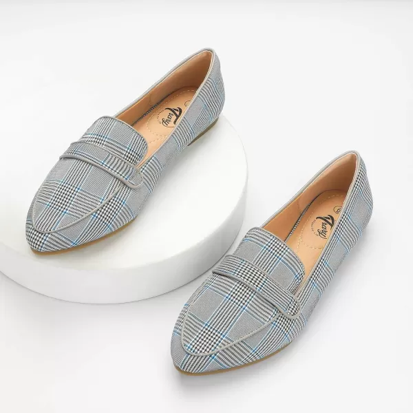 Trary Loafers for Women Penny Pointed Toe Flats Office Walking Driving Wedding Dress Classic Comfortable Soft for Ladies