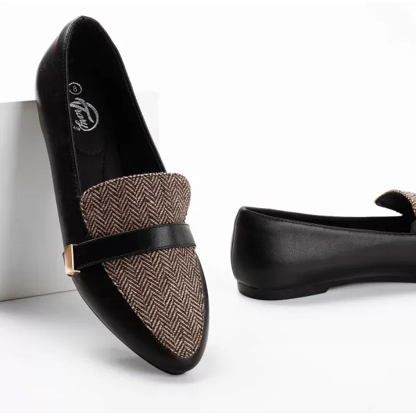 Trary Loafers for Women Penny Pointed Toe Flats Office Walking Driving Wedding Dress Classic Comfortable Soft for Ladies