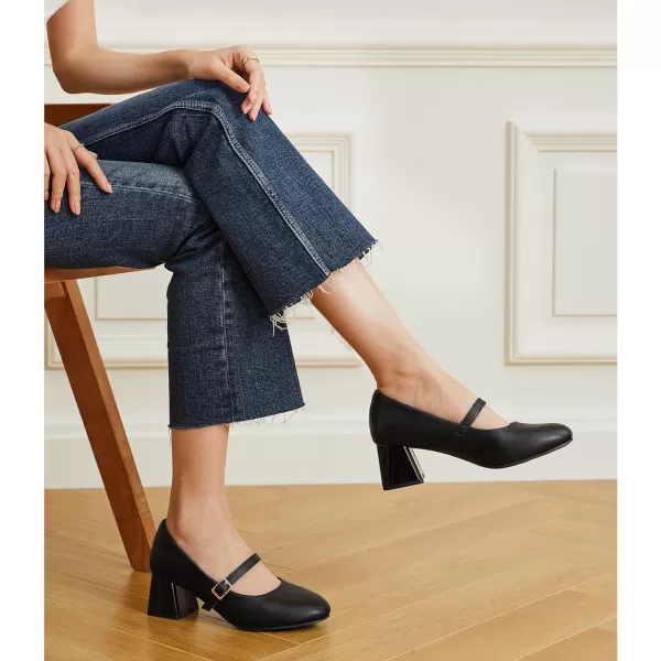 Trary Mary Jane Shoes Women, Chunky Mary Janes Heels for Women Shoes Dressy Casual, Dress Shoes for Women Block Heels Closed Toe Mary Jane Pumps